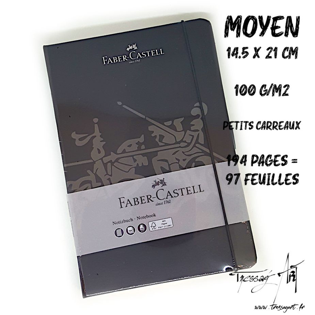 FABER CASTELL - CARNET DE NOTES NOIR NOTEBOOK 14.5x21 CM - FB105000