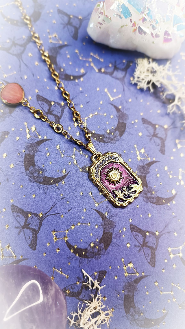 Collier SURYAH - Violet mystique - Rhodonite