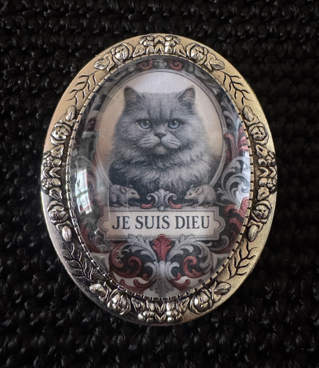 Broche chat Persan bleu 1