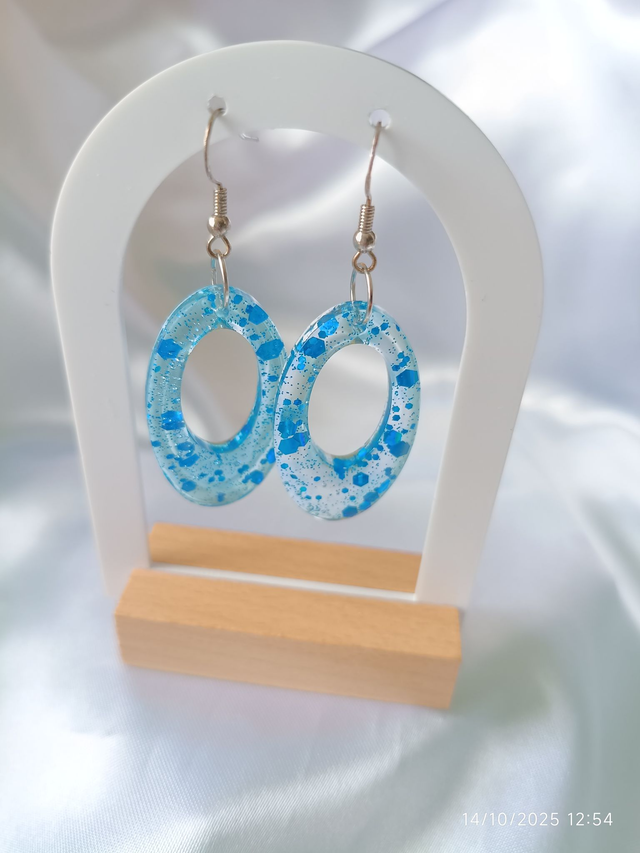 Boucle d&#039;oreille Anneaux Aqua