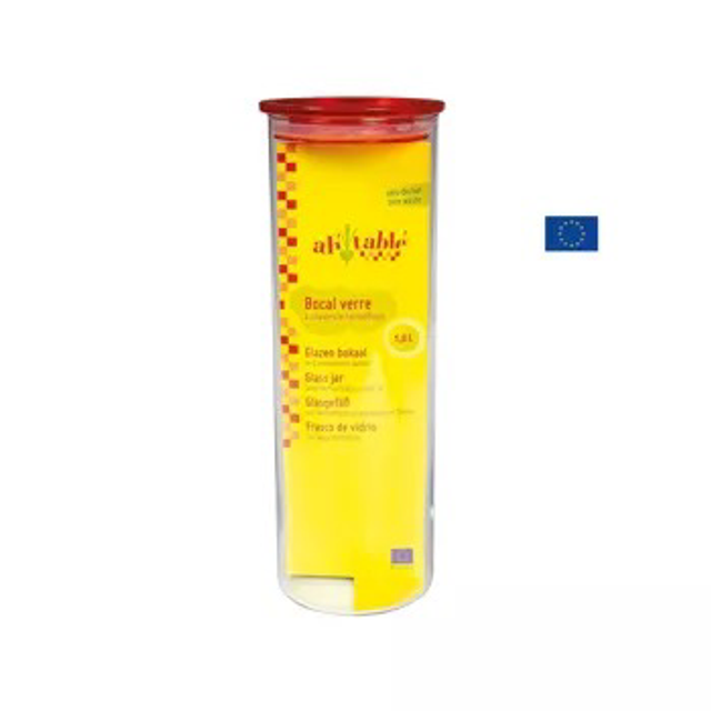 Bocal Couvercle Plastique Coloré - 1,8L