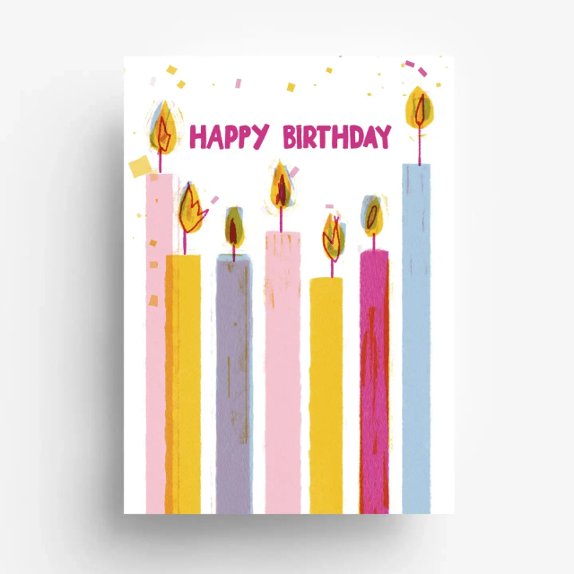 Verjaardagskaarsen Ansichtkaart
