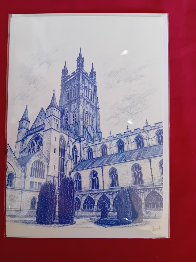 202 - Gloucester Cathedral card - Ania Bond