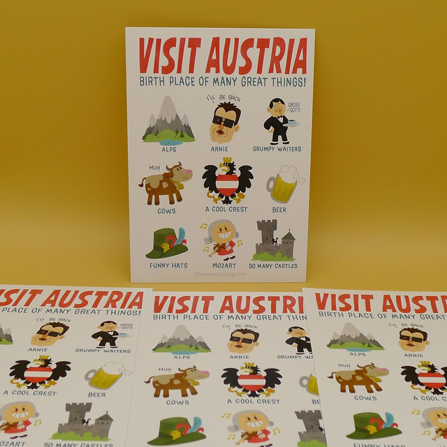 Postcard - Visit Austria - A6   