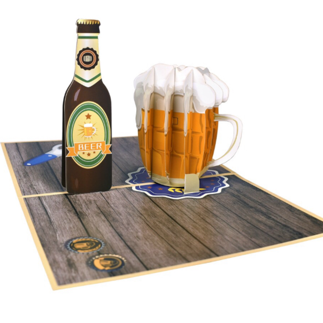 3D Pop up Card - Beer