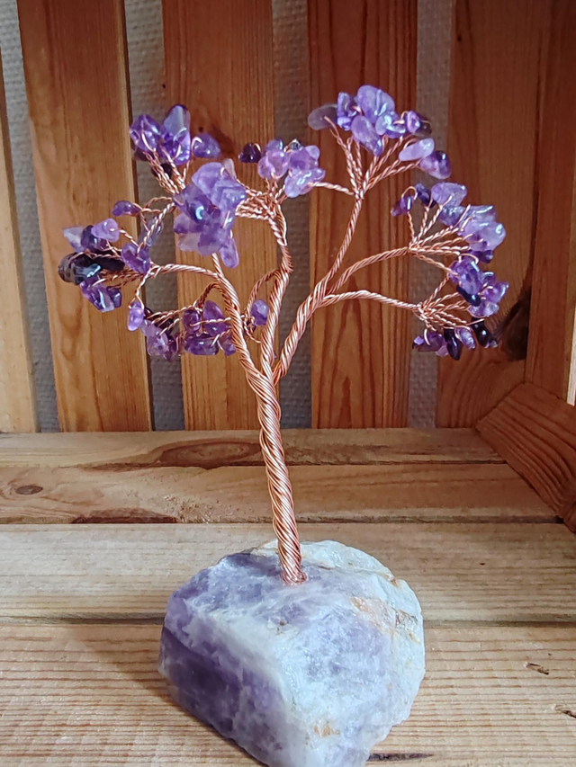 Arbre du bonheur améthyste 14 cm