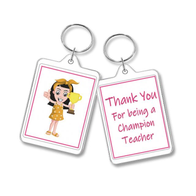 School Out Oblong Key Ring KR05