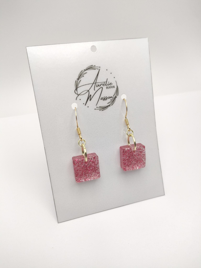 Boucles d'oreilles résine