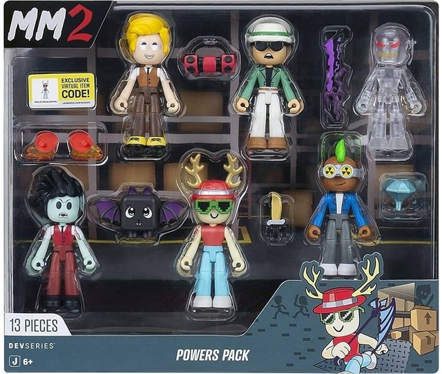 Coffret ROBLOX Dev Series Murder Mystery 2 Power Attack FIGURINES Pack 13 pièces