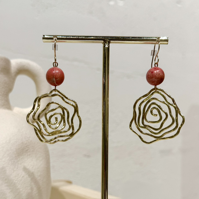 Boucles d’oreilles Roses d’octobre
