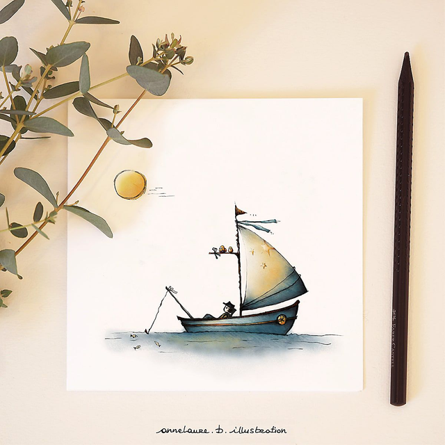 Carte &quot;Sur l&#039;eau&quot;