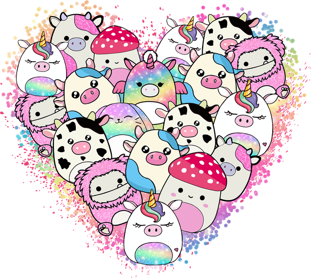 Squishmallow  Heart DTF   
