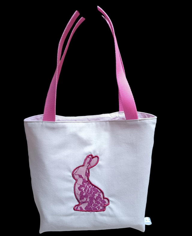 Sac Pâques lapin dentelle