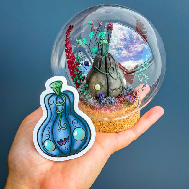 Lot de 3 STICKERS citrouilles spooky)