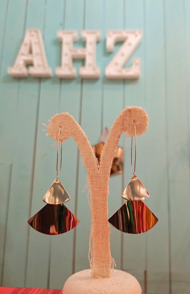 Pendientes Acero abanicos