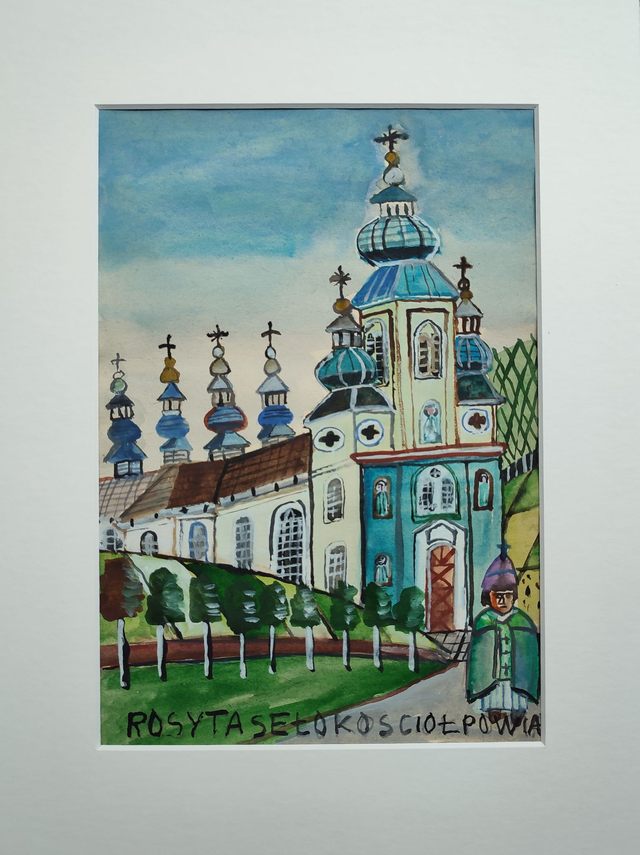 Inspiracje Nikiforowe 5, 40x30 cm, (29x20 w świetle passe-partout) akwarela 2025