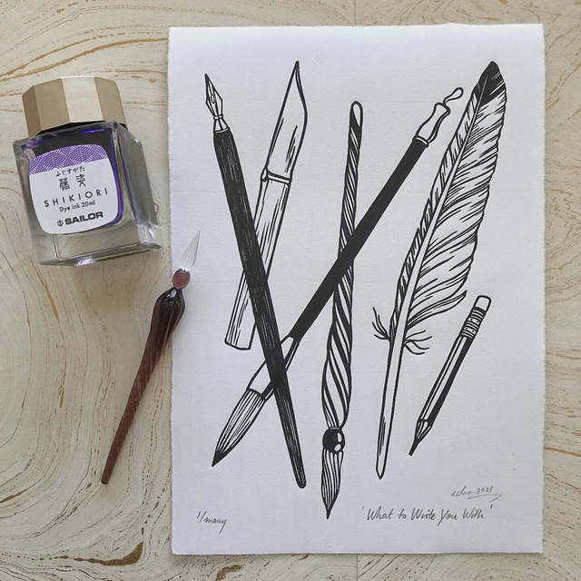 1/many charity prints - What to Write You With