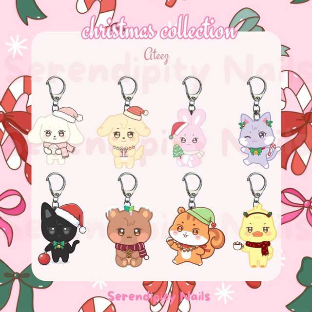❄️ Porte-Clés Acrylique Aniteez - Collection "Ateez's Winter Wonderland" ❄️