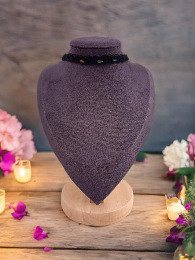 Collier ras du cou&quot;Cristal vert éclatant&quot;