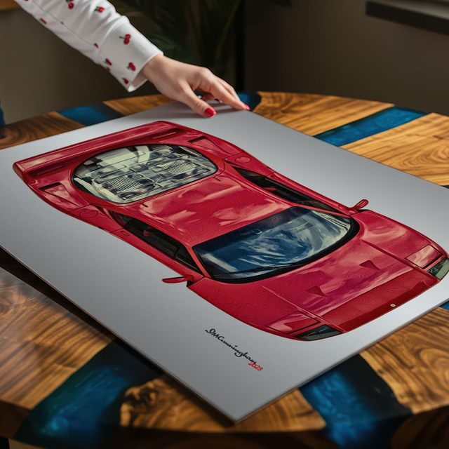 C230114 Ferrari F40 Tipo F25 1990 plan view