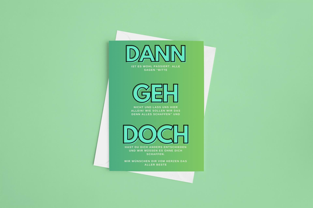 Unethische Abschiedskarte #5