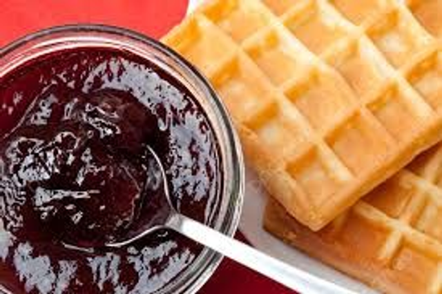 Gaufre confiture 