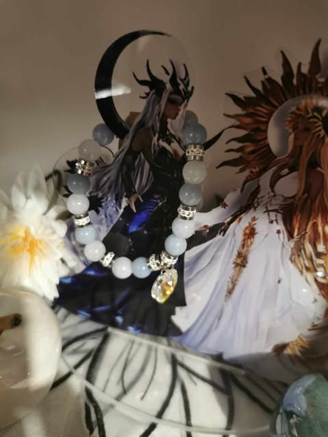 Bracelet Aigue-Marine &amp; Angélite Collection Vibrations Naturelles 