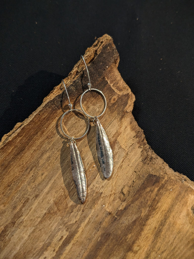 Oliù - Crochets d'Oreilles Olivier Argent 925