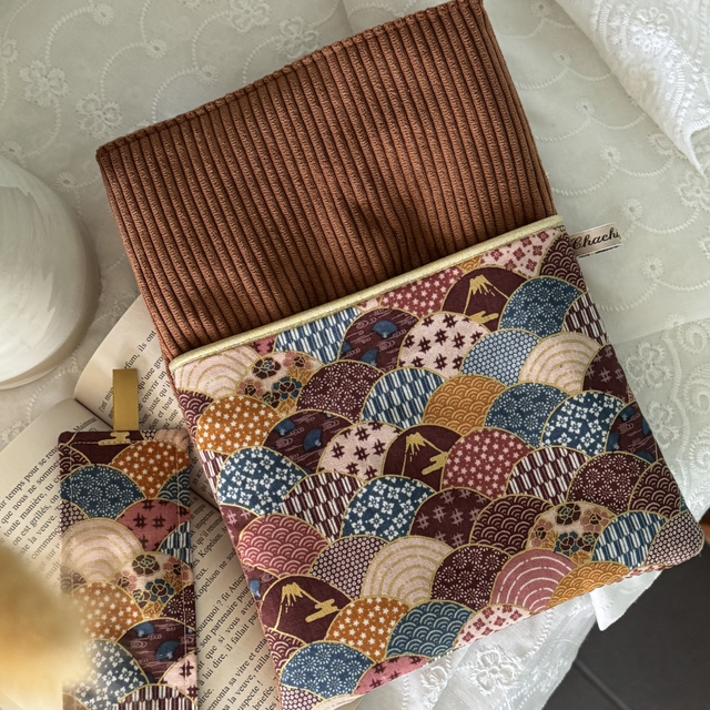 Pochette à livre et son signet Kyoto Harvest