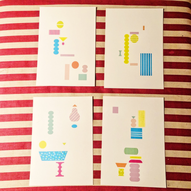 Pakket van 4 kaarten Memphis 