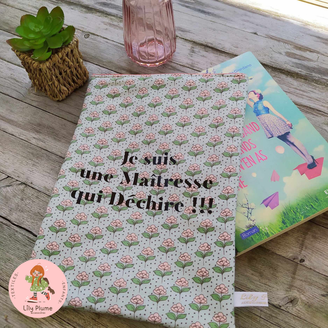 Pochette livre personnalisé &quot; Je suis une maîtresse qui déchire&quot;
