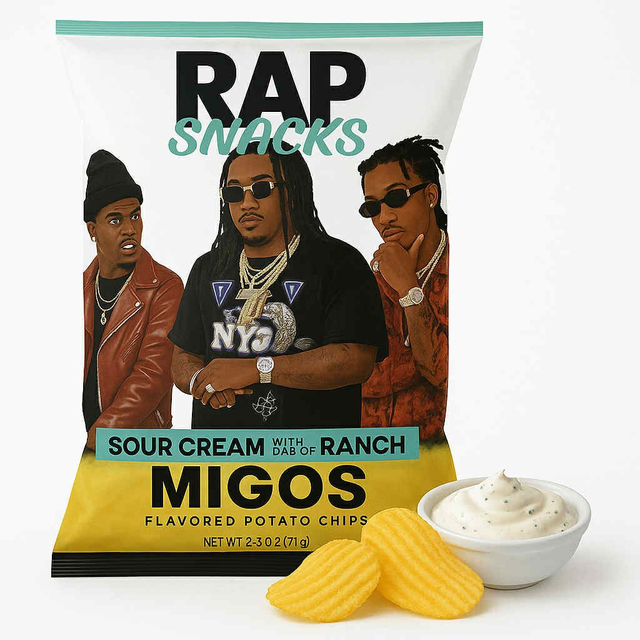 Rap Snacks Chips Migos Sour Cream &amp; Ranch 71g