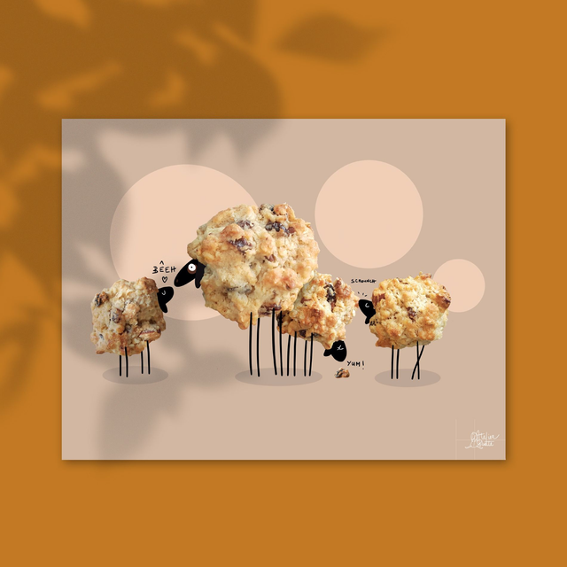 Les moutons cookies - 21 x 14,8 cm