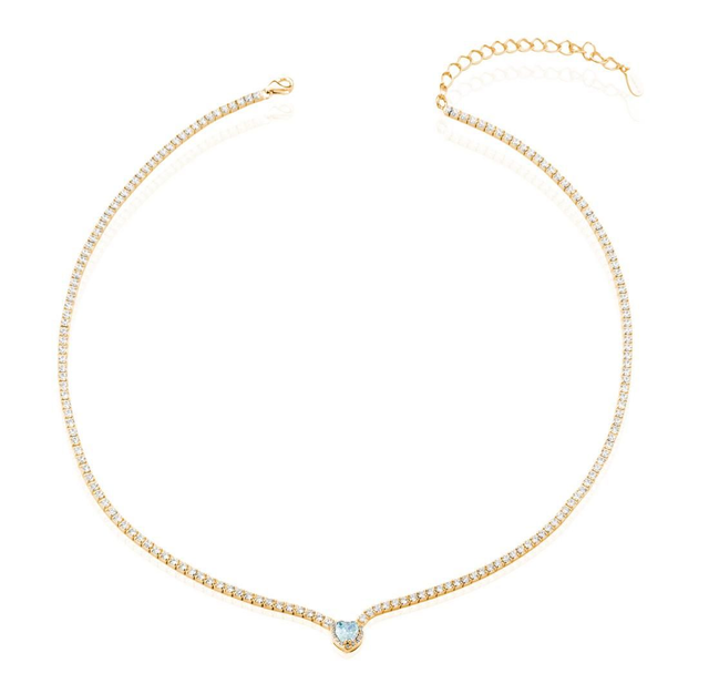 Le Scritte dell'Amore - Heart Tennis chokers Gold