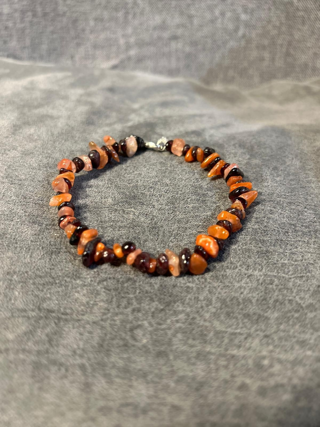 Orange Agate & Garnet