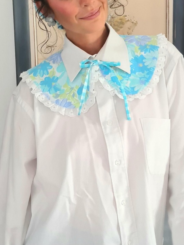 Col amovible et réversible en tissus upcyclés