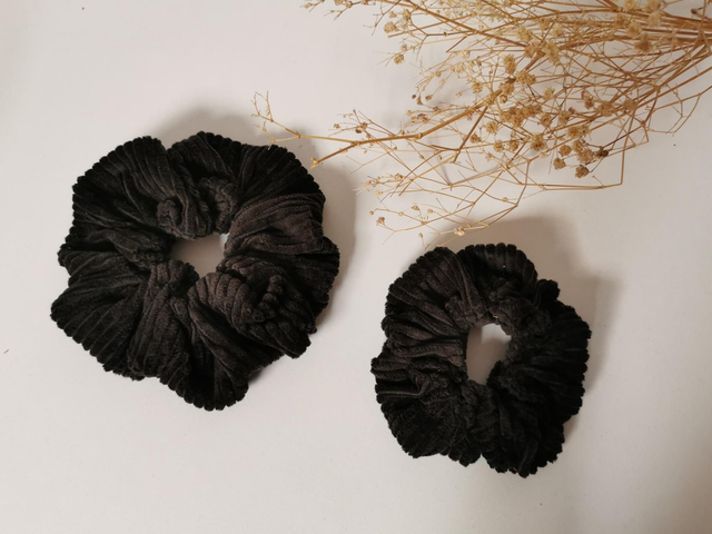 Chouchou velour marron