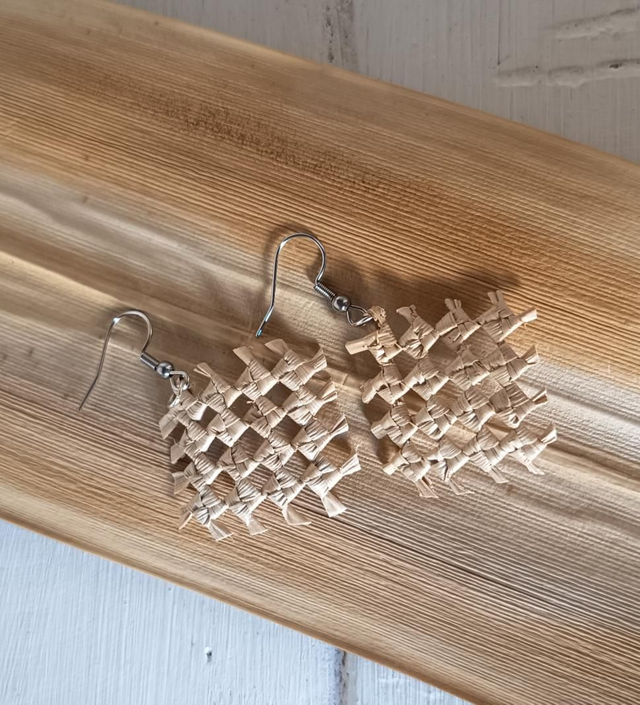 &quot;Attrape vent&quot; boucles d&#039;oreilles -blanc