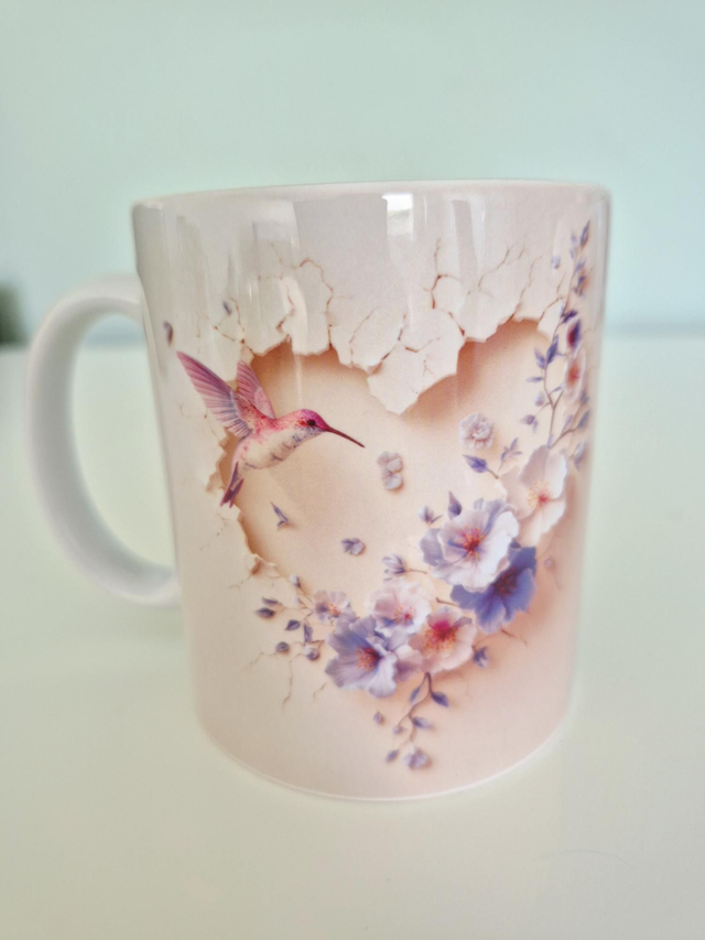 Hummingbird Heart Mug
