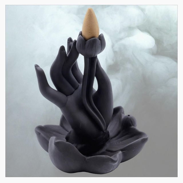 "Main stylisée" - Porte-encens Backflow 11 cm