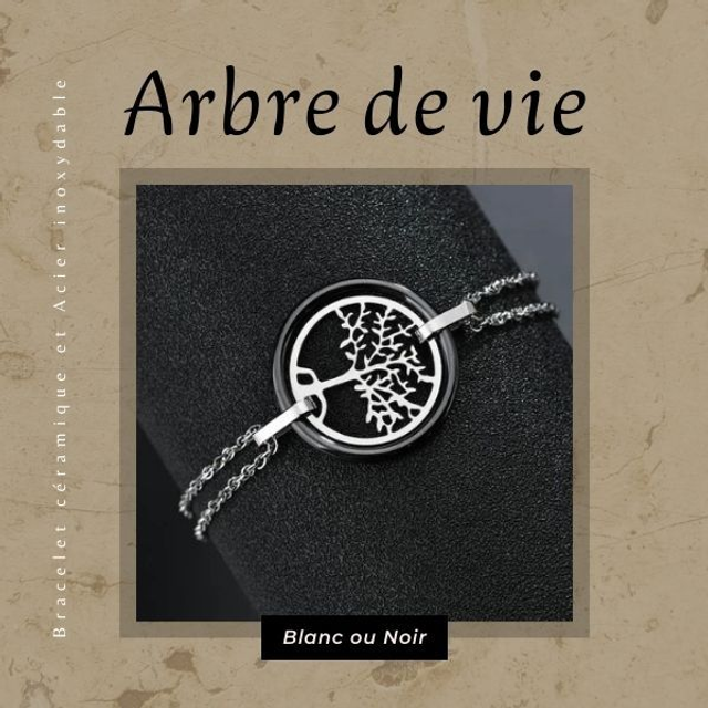 Bracelet céramique  - Arbre de vie &quot;Branches&quot;