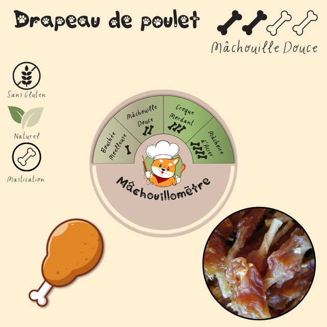 Drapeaux de poulet - 100g