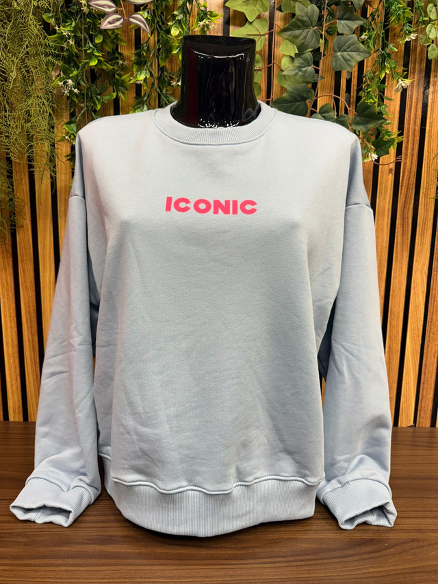 Sweater Iconic  - Licht blauw