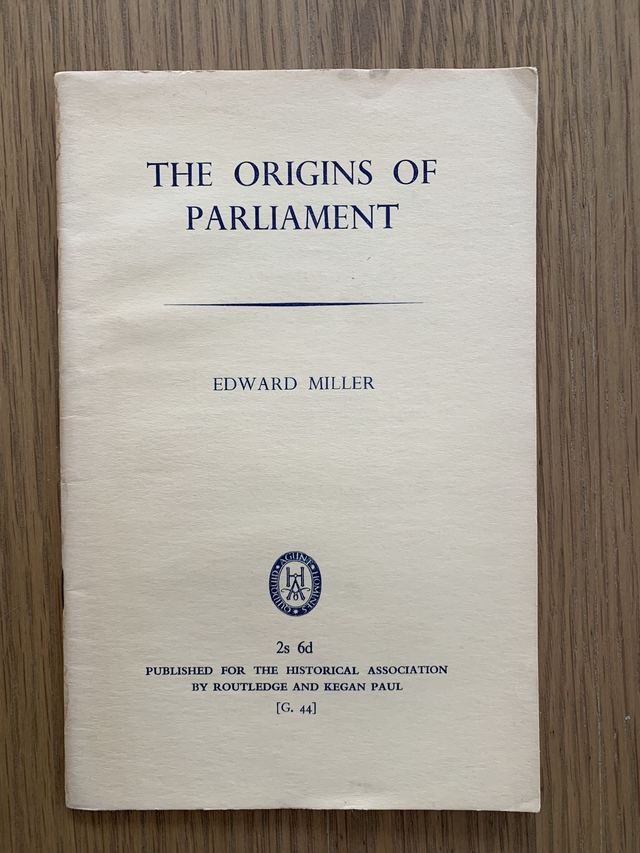 The Origins of Parliament - Miller, Edward 1960 Historical Association