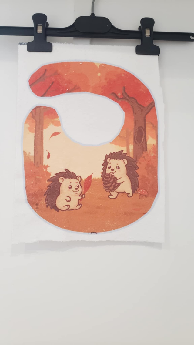 panneau bavoir hérisson