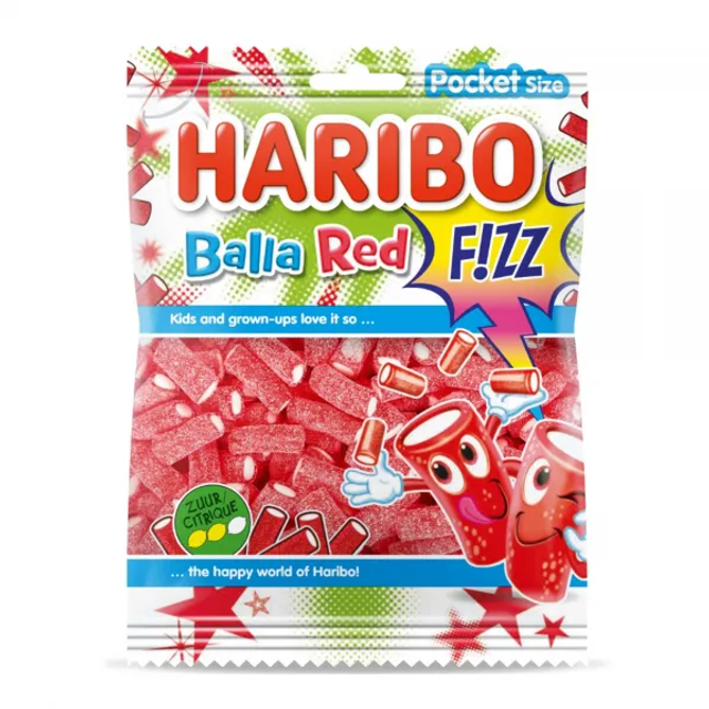 Haribo Balla Red FIZZ 70 gram 