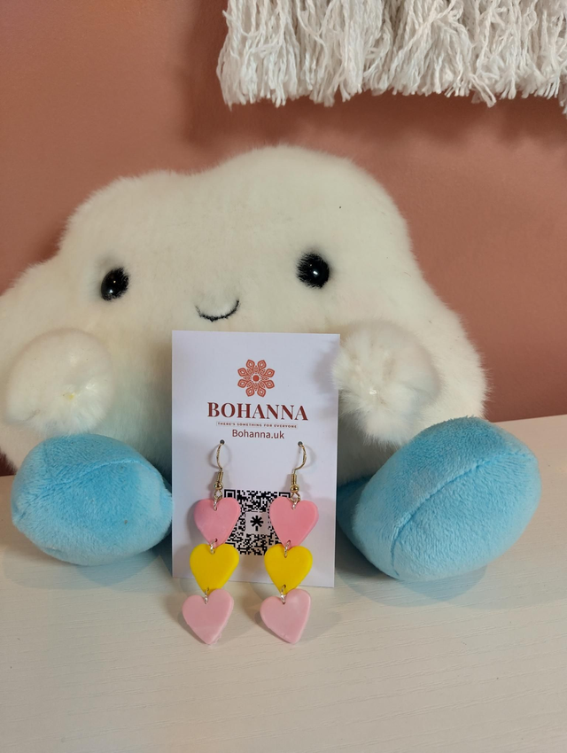 Handmade clay earrings - Sweetheart