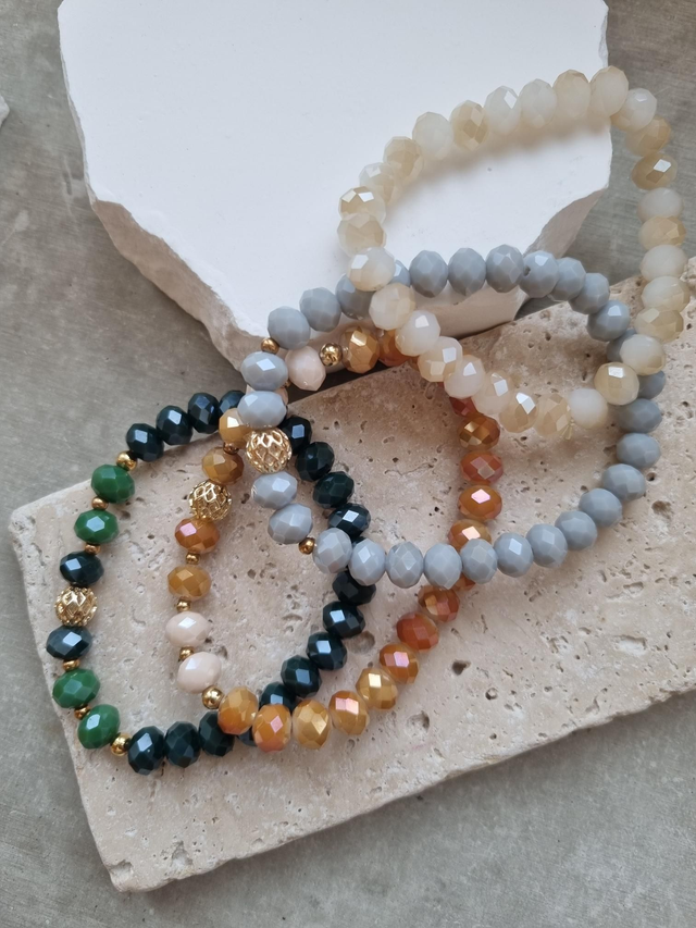 Glaskristall-Armbändchen,  3 Stk.