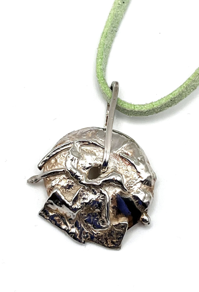 Raw Fused Silver Pendant – Organic Recycled Sterling Silver 