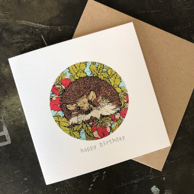 Card - Birthday - hedgehog